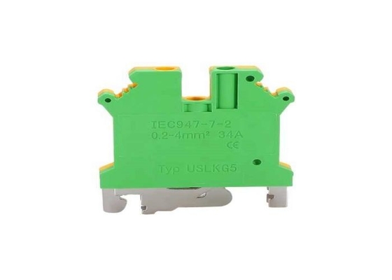 USLKG Modular Din Rail Earth Grounding Wire Terminal Block Cable Crimp Connectors 35m㎡