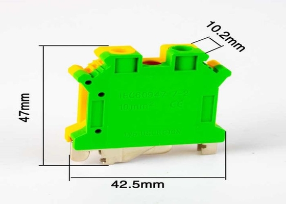 USLKG Modular Din Rail Earth Grounding Wire Terminal Block Cable Crimp Connectors 35m㎡